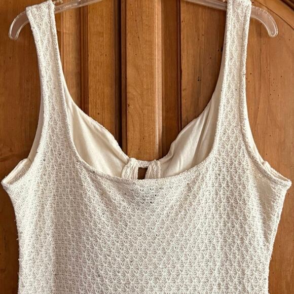 ASOS Curve crochet knit midi dress cream sequin sleeveless women's 16 NEW - Picture 11 of 15